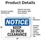 Signmission Keep 36 Inch Clearance, 7 in W x Rectangle, Vinyl Decal OS-2PACK-NS-D-57-L-13778 - alternate 2